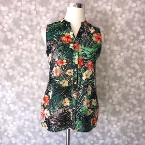 Kim Rogers Petite Small 👚 Tropical/floral print